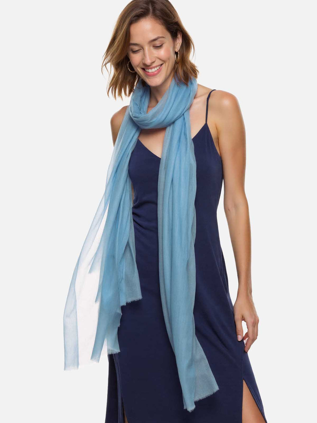 Featherlight Mist Cashmere Scarf