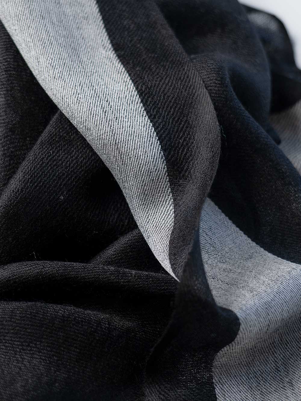 Square - Featherlight Black Cashmere Scarf