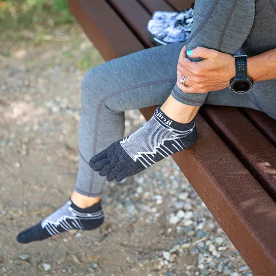 Injinji Ultra Run No-Show Wool in Slate