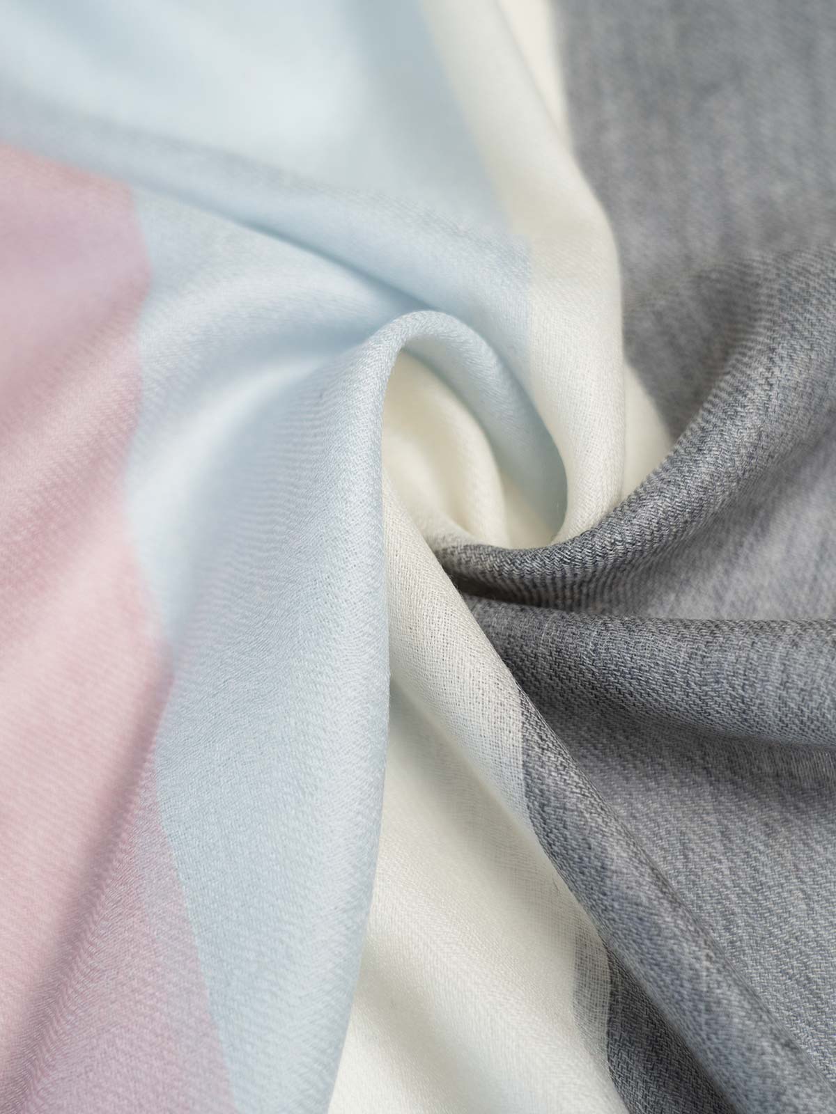 Featherlight Pink Blue Cashmere Scarf