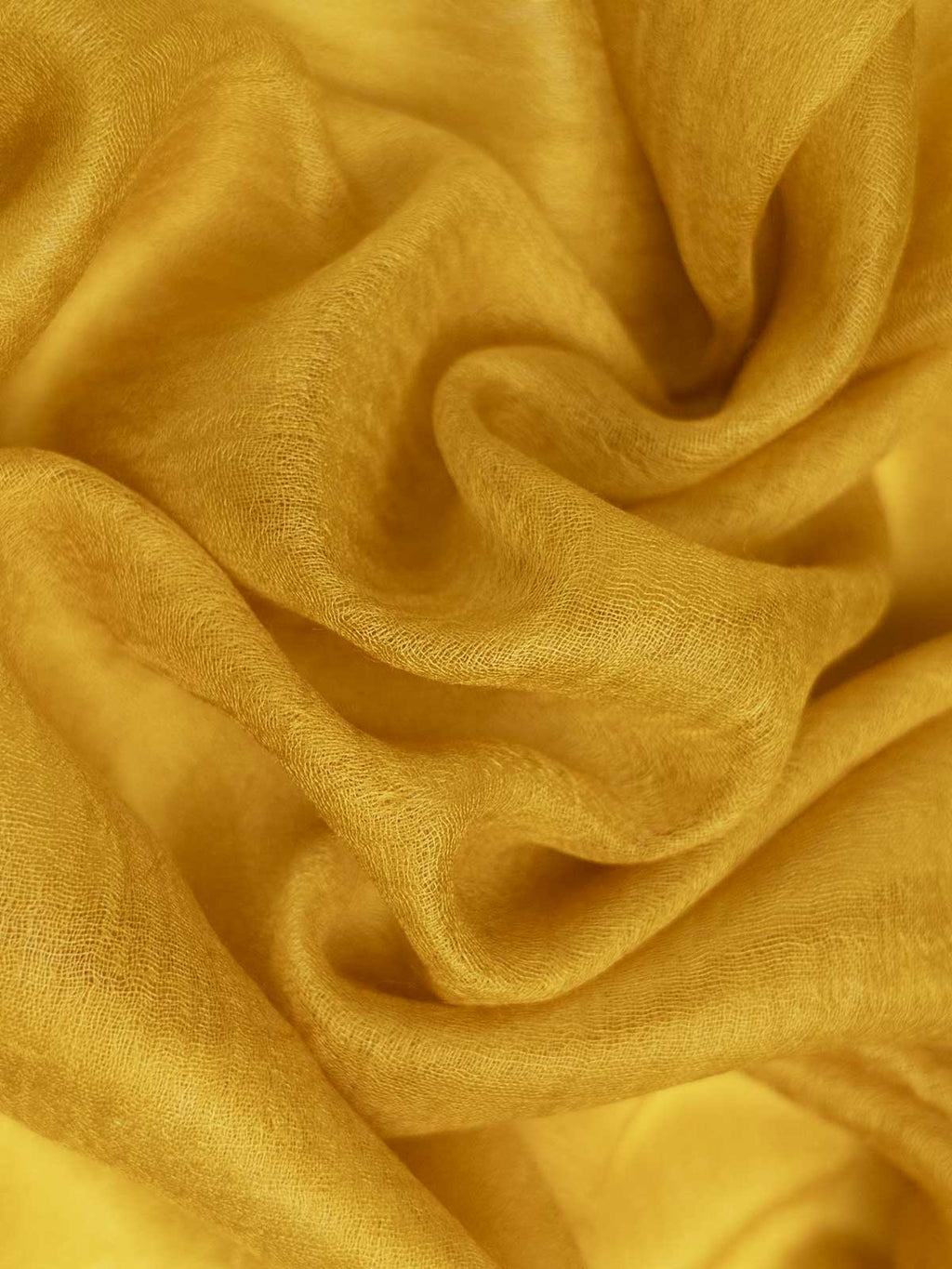 Featherlight Mustard Cashmere Scarf