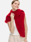 Red CloudPuff Cashmere Scarf