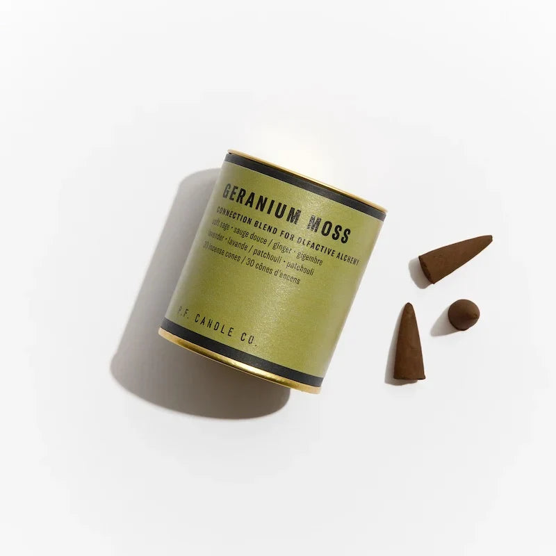 P. F. Candle Co. Geranium Moss Incense Cones