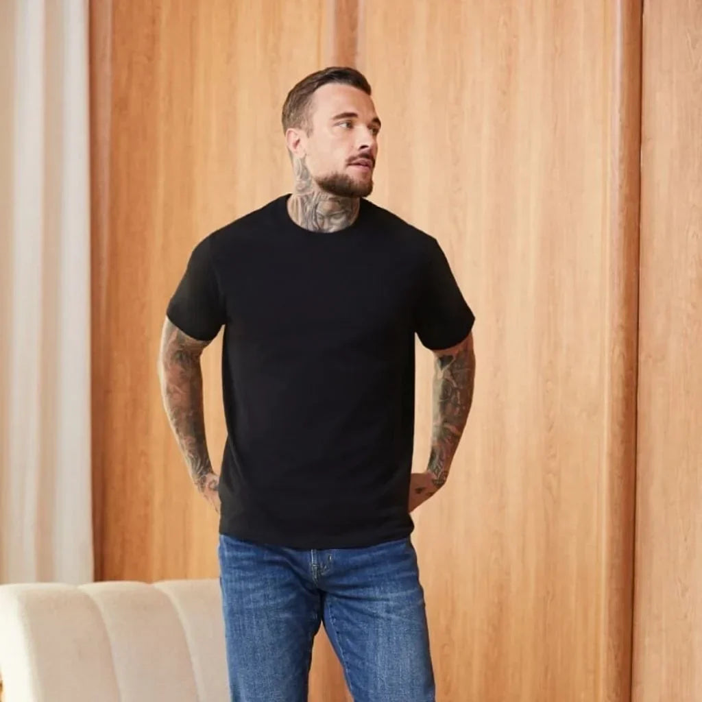 BLACK LOOPWHEELED T-SHIRT 3-PACK