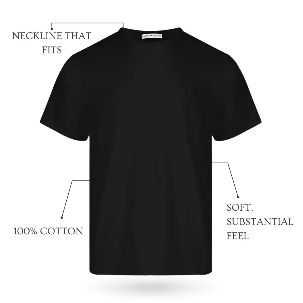 BLACK LOOPWHEELED T-SHIRT 3-PACK