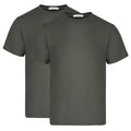 MILITARY GREEN LOOPWHEELED T-SHIRT 2-PACK
