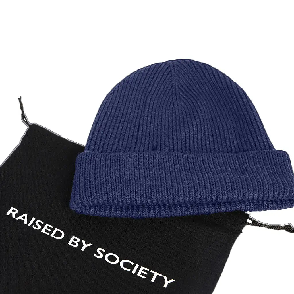 NAVY SHORT BEANIE