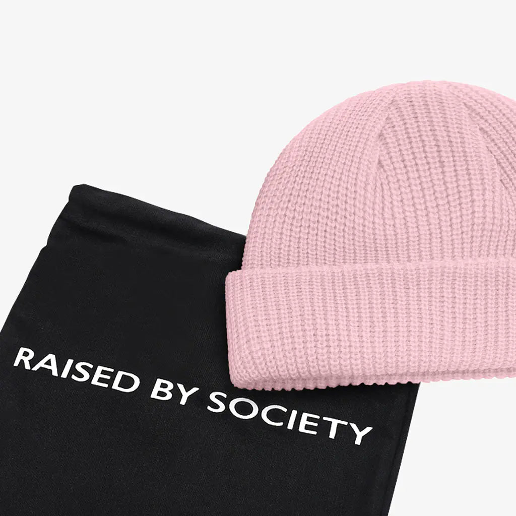 ROSE PINK FISHERMAN BEANIE