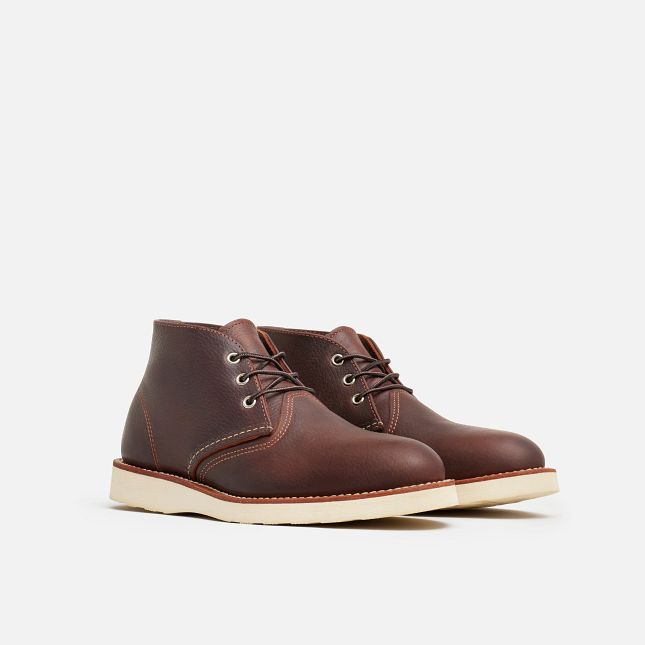 Red Wing Men's Work Chukka Chukka in Briar Oil Slick Leather