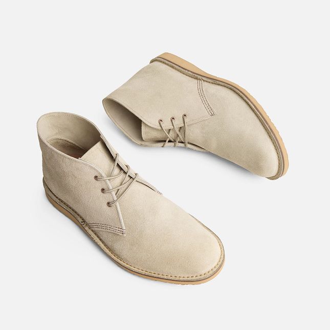 Red Wing Men's Weekender Chukka in White Sand Mohave Leather