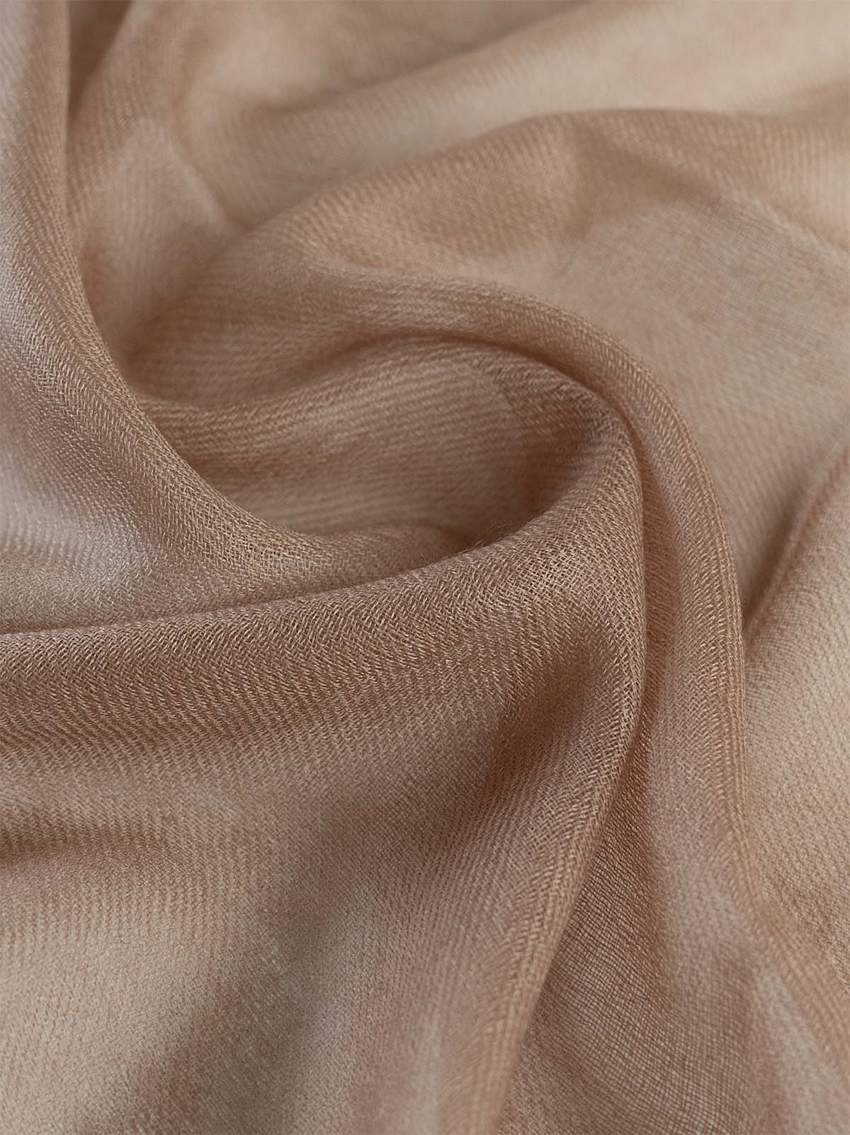 Square - Featherlight Solid Cashmere Scarf - Camel