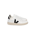 Veja Women's V-10 Leather Sneaker in White Black